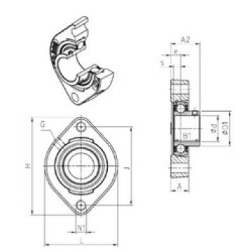 Bearing housed units USFD204M100 SNR