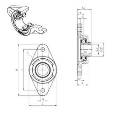 Bearing housed units USFL208 SNR