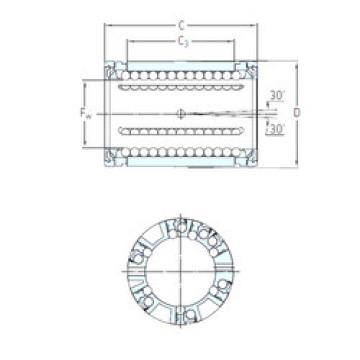 linear bearing shaft LBCD 12 A-2LS SKF