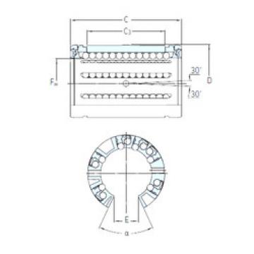 linear bearing shaft LBCF 16 A SKF