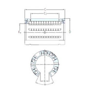 linear bearing shaft LBCT 12 A SKF