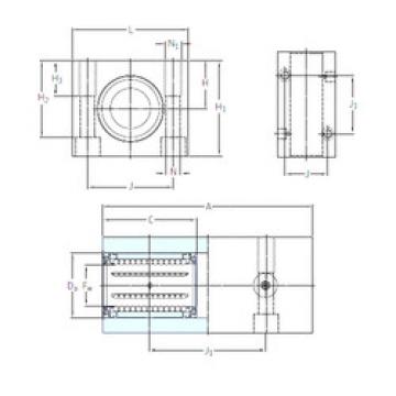 linear bearing shaft LTCD 20-2LS SKF