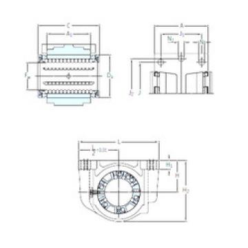 linear bearing shaft LUCD 12-2LS SKF