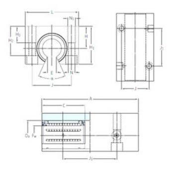 linear bearing shaft LTCF 12-2LS SKF