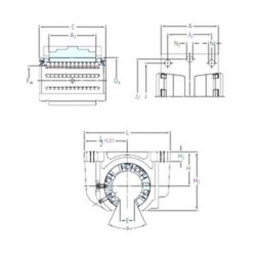 linear bearing shaft LUCF 12 SKF