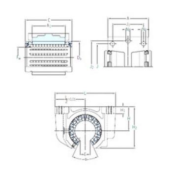 linear bearing shaft LUCT 25 BH-2LS SKF