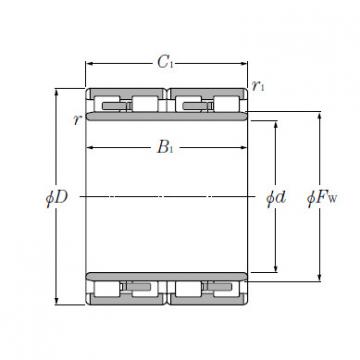 Four Row Cylindrical Roller Bearings NTN 4R3426