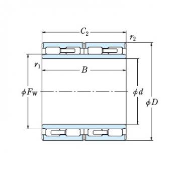 FOUR ROW CYLINDRICAL ROLLER BEARINGS NSK 200RV3231