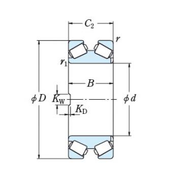 DOUBLE ROW TAPERED ROLLER BEARINGS JAPAN BRAND 1200KDH1501