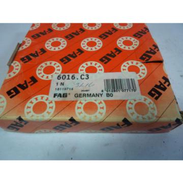 Fag 6016.C3 Open Ball Bearing ! NEW !