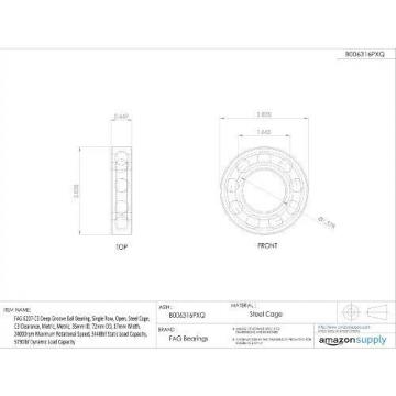 FAG NTN JAPAN BEARING FAG 6207-C3 Deep Groove Ball Bearing, Single Row, Open, Steel Cage,