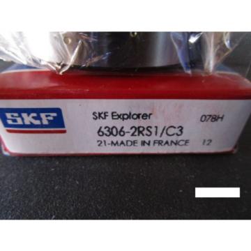 SKF 6306 2RS1 C3, Single Row Bearing VV(=2 NSK,NTN,FAG 2RSR,Timken Fafnir 306PP)