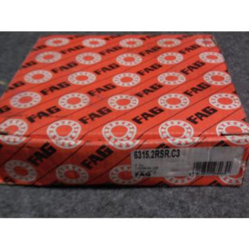 NEW FAG Ball Bearing 6315.2RSR Double Sided Rubber Seal and C3 75x160x37 mm