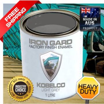 IRON GARD 1L Enamel Paint KOBELCO LIGHT GREY Excavator Auger Loader Skid Bucket