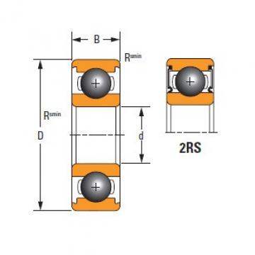 Timken DEEP GROOVE BALL BEARINGS 61800-2RS    