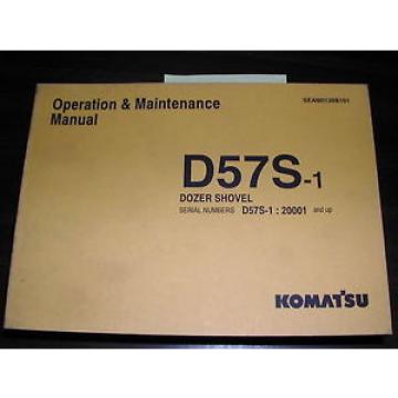 Komatsu NEEDLE ROLLER BEARING D57S-1  OPERATION  MAINTENANCE  MANUAL  TRACK LOADER SHOVEL OPERATOR GUIDE