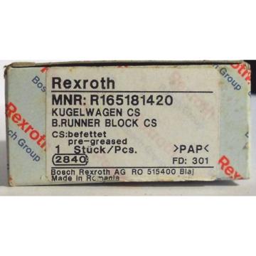 Rexroth Bosch R165181420 B Runner Block CS New