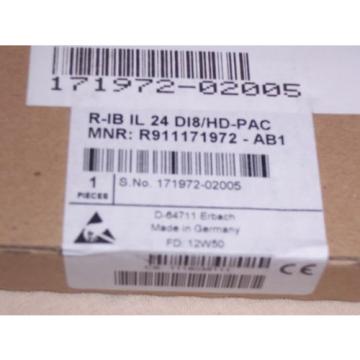 BOSCH REXROTH R-IB IL 24 DI8/HD-PAC MNR: R911171972-AB1 NEW