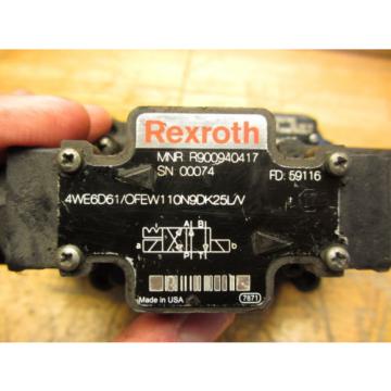 Rexroth 4WEH22D76/OF6EW110N9ETDK25L/V Hydraulic Directional Valve R978021660