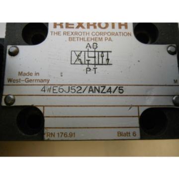 *LOT OF TWO* REXROTH DIRECTIONAL CONTROL VALVE 4WE6J52-ANZ4/5