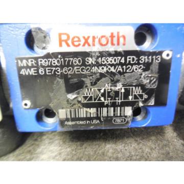 NEW REXROTH DIRECTIONAL VALVE # 4WE6E73-62/EG24N9K4/A12/62