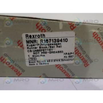 REXROTH R167139410 BALL CARRIAGE RUNNER BLOCK *NEW IN BOX*
