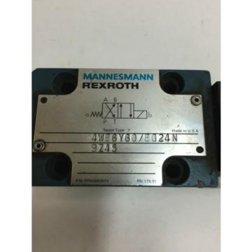 NEW MANNESMANN REXROTH HYDRAULIC VALVE 4WE6Y60/EG24N9Z45