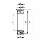 spherical roller bearing axial load 249/1180-B-K30-MB FAG