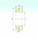 spherical roller bearing axial load 249/1320 K ISB