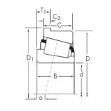 tapered roller dimensions bearings 864/854-B Timken