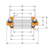 DTVL angular contact thrust ball bearing. N-3492-A