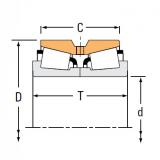 TNA Series Tapered Roller Bearings double-row NA842 834D