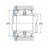 DOUBLE ROW TAPERED ROLLER BEARINGS NSK 220KBE3001+L