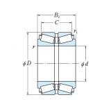 DOUBLE ROW TAPERED ROLLER BEARINGS NSK 1370KBE1601+L